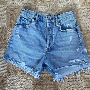 AGOLDE dee light wash distressed denim high-rise